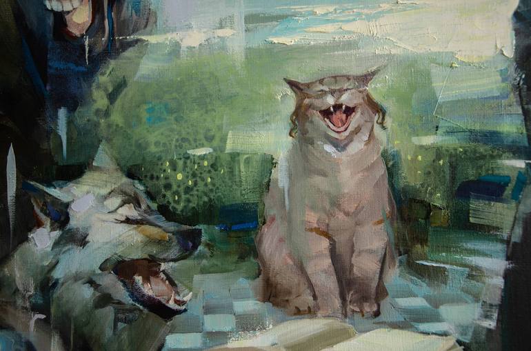 Original Humor Painting by Vasyl Khodakivskyi