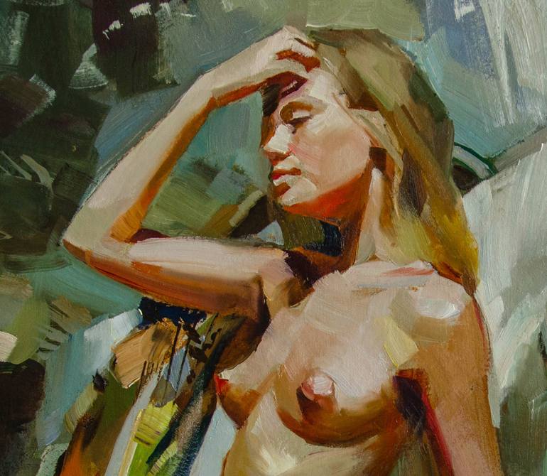 Original Expressionism Erotic Painting by Vasyl Khodakivskyi
