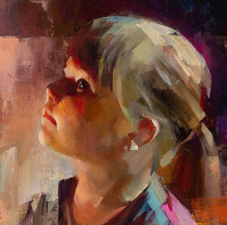 Original Expressionism Children Painting by Vasyl Khodakivskyi