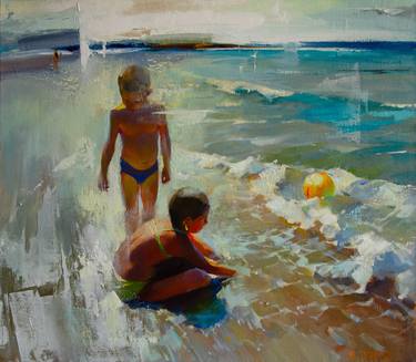 Original Figurative Children Paintings by Vasyl Khodakivskyi