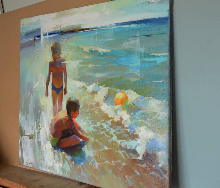 Original Expressionism Children Painting by Vasyl Khodakivskyi