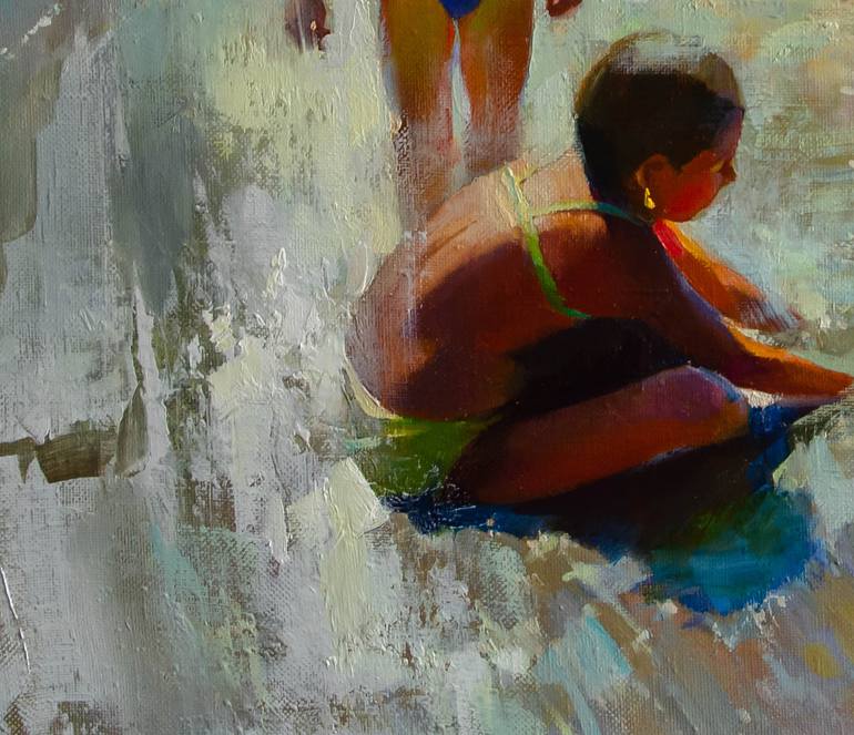 Original Expressionism Children Painting by Vasyl Khodakivskyi