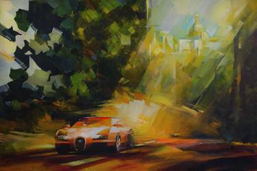 Original Expressionism Car Paintings by Vasyl Khodakivskyi