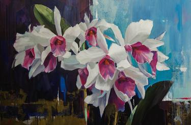 Original Expressionism Floral Paintings by Vasyl Khodakivskyi