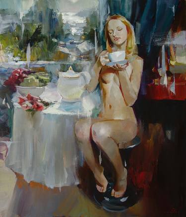 Original Expressionism Nude Paintings by Vasyl Khodakivskyi