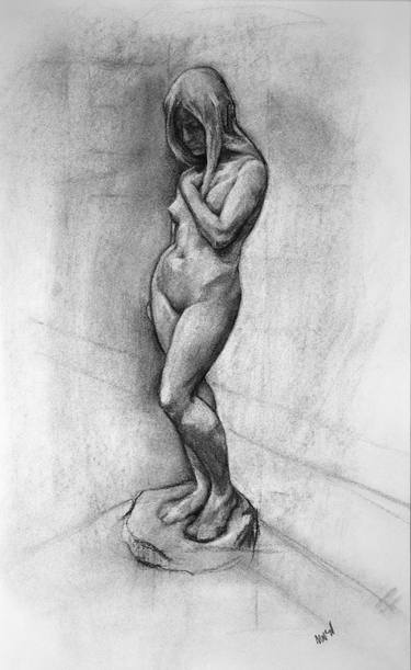 Original Figurative Nude Drawing by Mick McNicholas