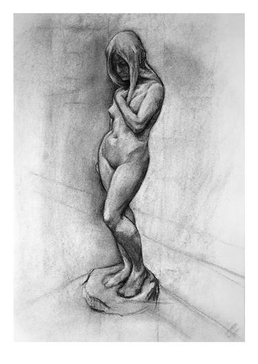 Original Figurative Nude Drawing by Mick McNicholas