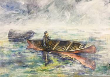 Original Boat Painting by Rasa Vaidila Pavilanis