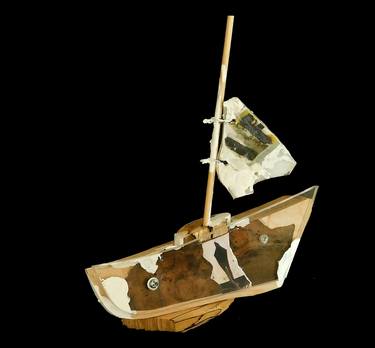 Original Expressionism Boat Mixed Media by Tom Robinson
