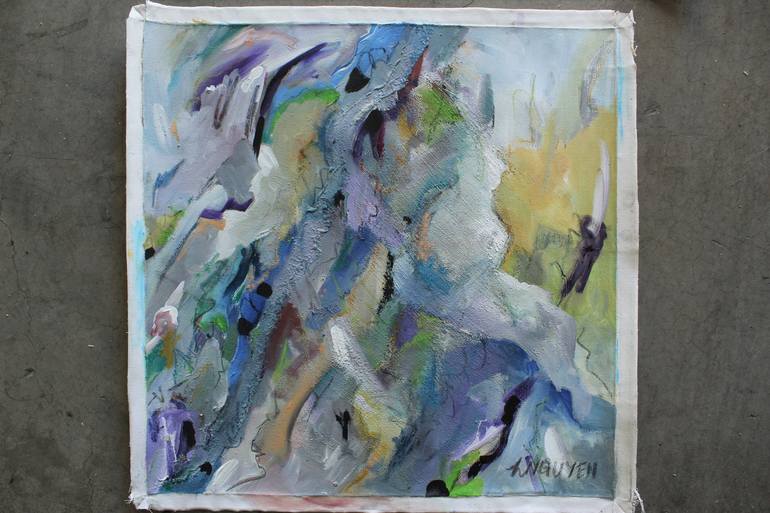 Original Abstract Expressionism Abstract Painting by Thien Nguyen