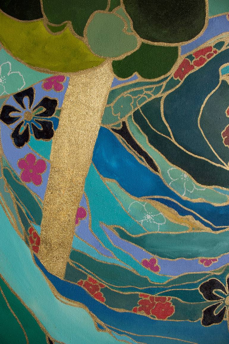 Original Art Deco Abstract Painting by Thien Nguyen