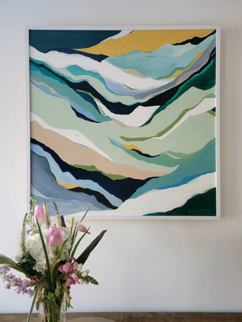 Original Abstract Landscape Painting by Thien Nguyen