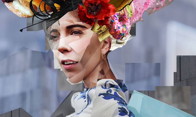 Original Conceptual People Collage by Agatha Whitechapel