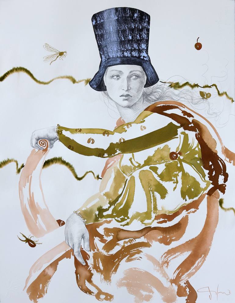 Original Contemporary Women Mixed Media by Carlos Gamez De Francisco