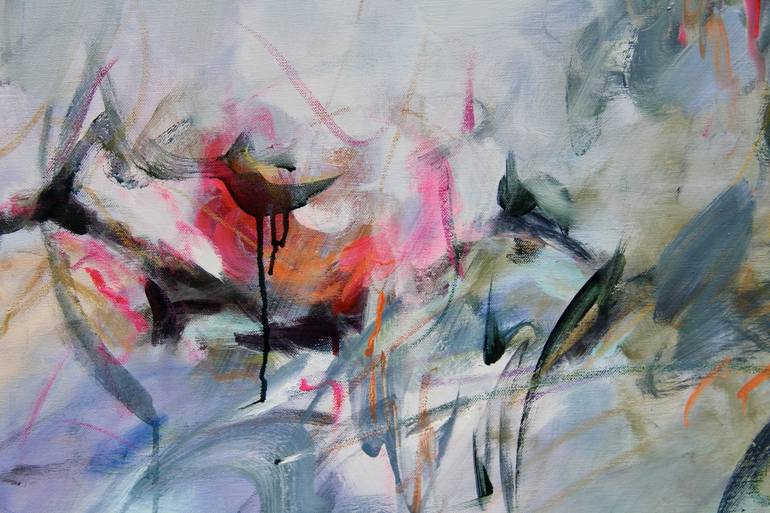 Original Abstract Floral Painting by B Midnight