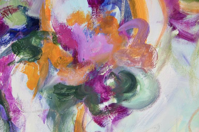 Original Abstract Floral Painting by B Midnight