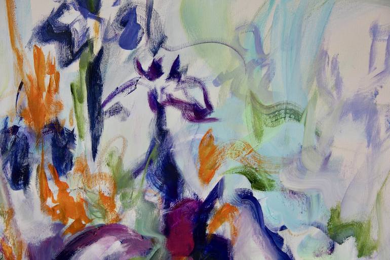 Original Abstract Floral Painting by B Midnight