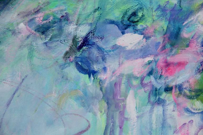 Original Abstract Expressionism Floral Painting by B Midnight