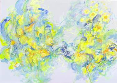 Original Abstract Floral Paintings by B Midnight