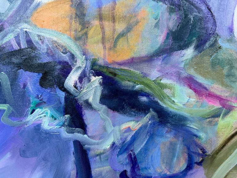 Original Modernism Floral Painting by B Midnight