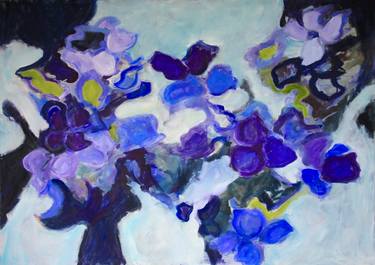 Original Abstract Expressionism Botanic Paintings by B Midnight