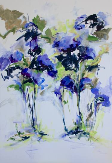 Original Abstract Expressionism Botanic Paintings by B Midnight