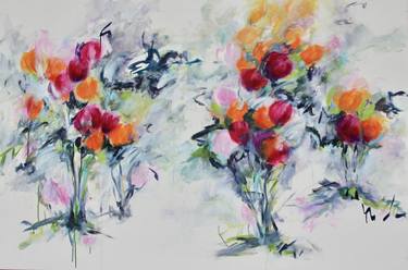 Original Expressionism Floral Paintings by B Midnight