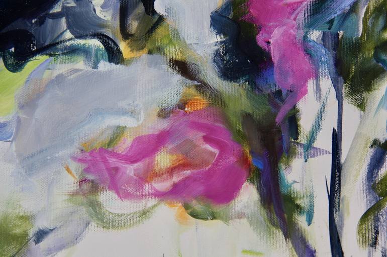 Original Abstract Expressionism Botanic Painting by B Midnight