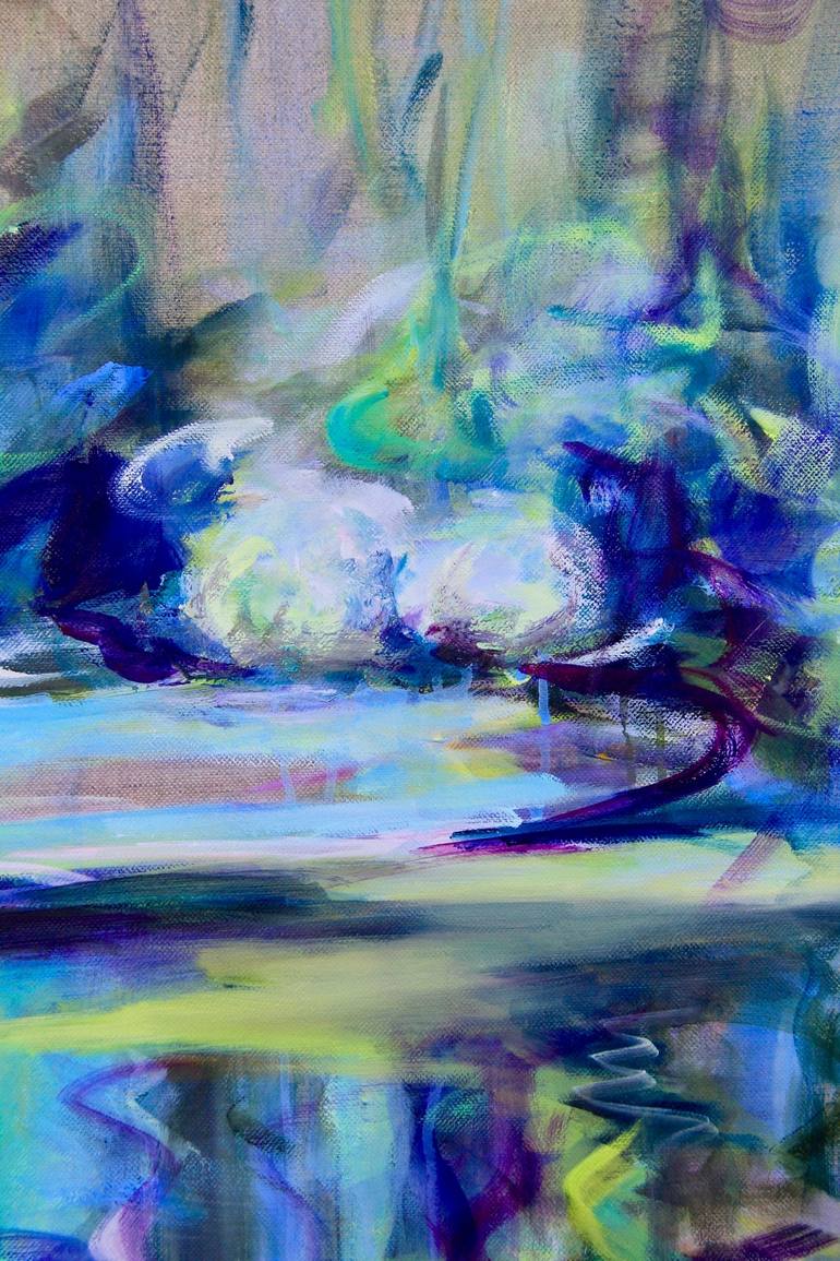 Original Abstract Expressionism Nature Painting by B Midnight