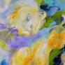 I had to paint this from memory. In my first year in Paris the flowers in the Jardin du Luxembourg were all yellow. I am not sure but it looks like they do it every year in a different color. Now all the parks in Paris are closed since many weeks.Very sad in a city where you barely find any green. This is a reminiscent of lively days - hopefully soon to be back.