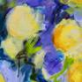 I had to paint this from memory. In my first year in Paris the flowers in the Jardin du Luxembourg were all yellow. I am not sure but it looks like they do it every year in a different color. Now all the parks in Paris are closed since many weeks.Very sad in a city where you barely find any green. This is a reminiscent of lively days - hopefully soon to be back.