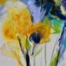 I had to paint this from memory. In my first year in Paris the flowers in the Jardin du Luxembourg were all yellow. I am not sure but it looks like they do it every year in a different color. Now all the parks in Paris are closed since many weeks.Very sad in a city where you barely find any green. This is a reminiscent of lively days - hopefully soon to be back.