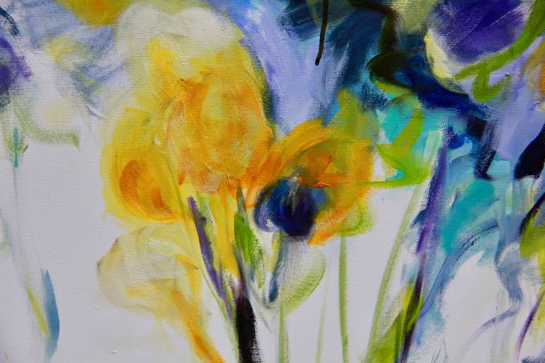 Original Modern Floral Painting by B Midnight