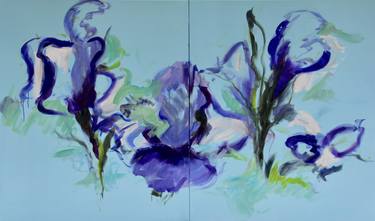 Original Abstract Floral Paintings by B Midnight