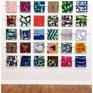 Paintings from 100paintings project hanging in the studio. Each listed for sale separately.