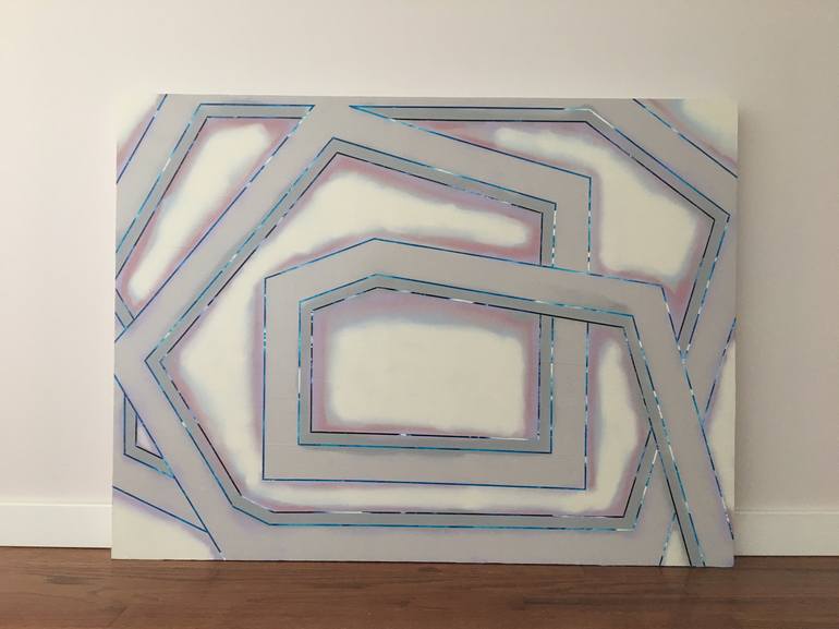 Original Abstract Geometric Painting by Elyce Abrams