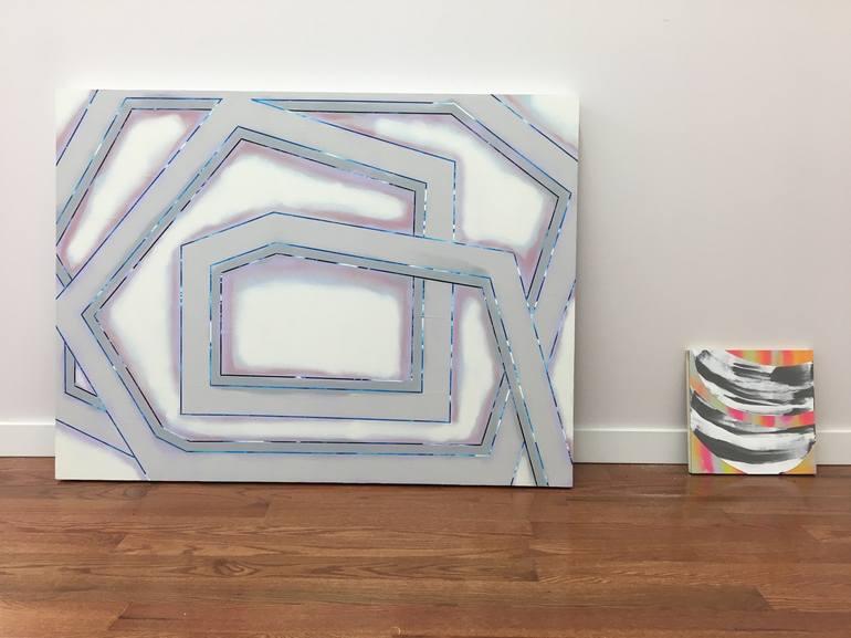 Original Abstract Geometric Painting by Elyce Abrams