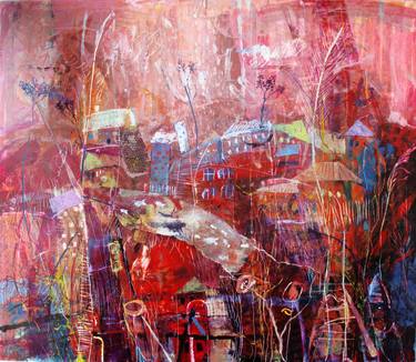 Print of Abstract Cities Paintings by Deyko Alugishvili