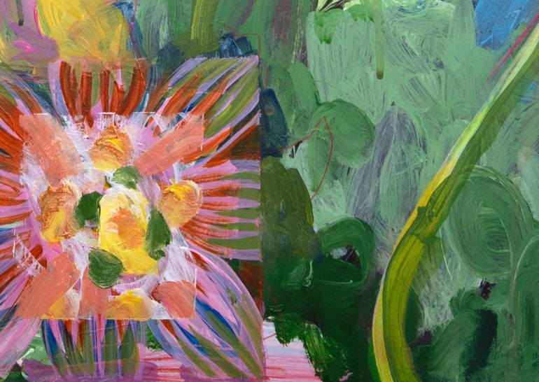 Original Abstract Floral Painting by Anne Fox