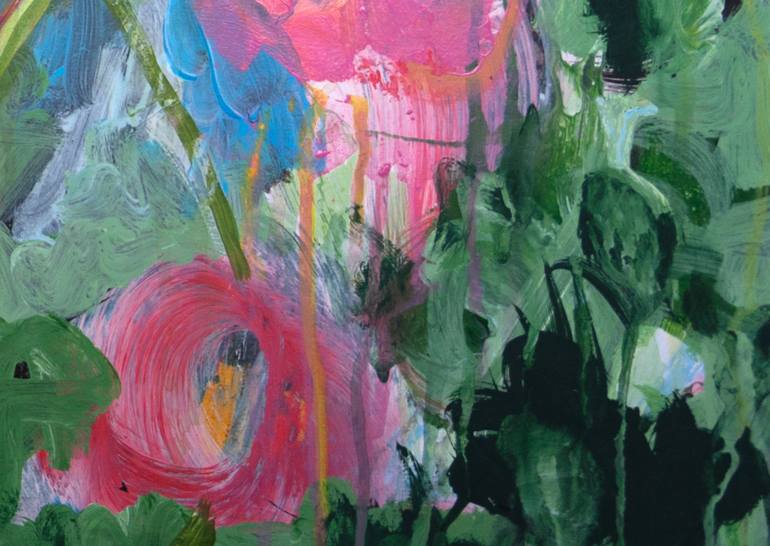 Original Abstract Floral Painting by Anne Fox