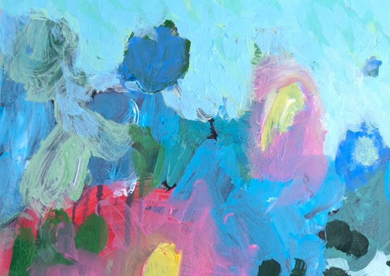 Original Abstract Floral Painting by Anne Fox