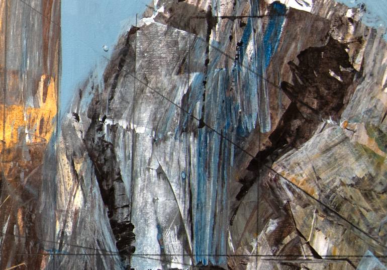 Original Abstract Architecture Painting by Anne Fox