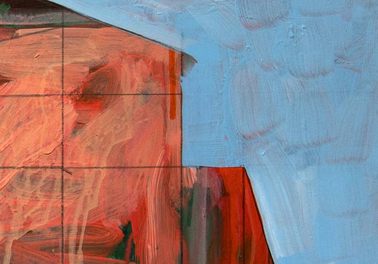 Original Abstract Architecture Painting by Anne Fox