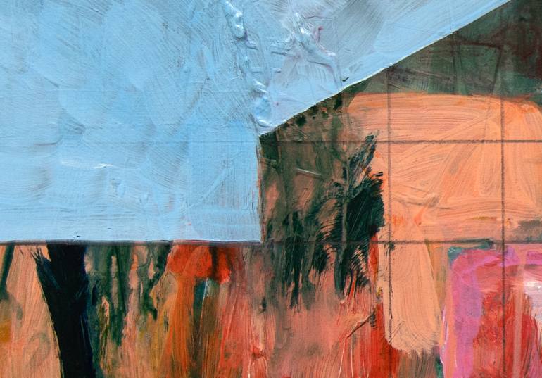 Original Abstract Architecture Painting by Anne Fox