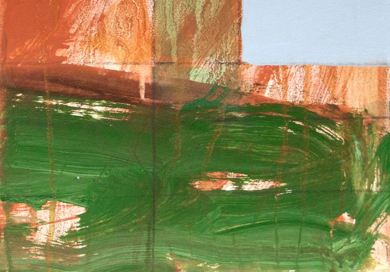 Original Abstract Architecture Painting by Anne Fox