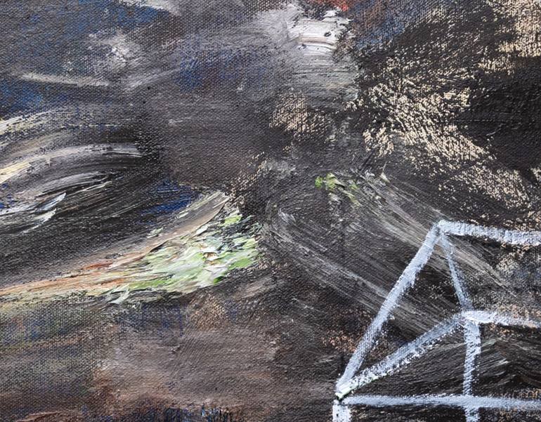 Original Abstract Architecture Painting by Anne Fox