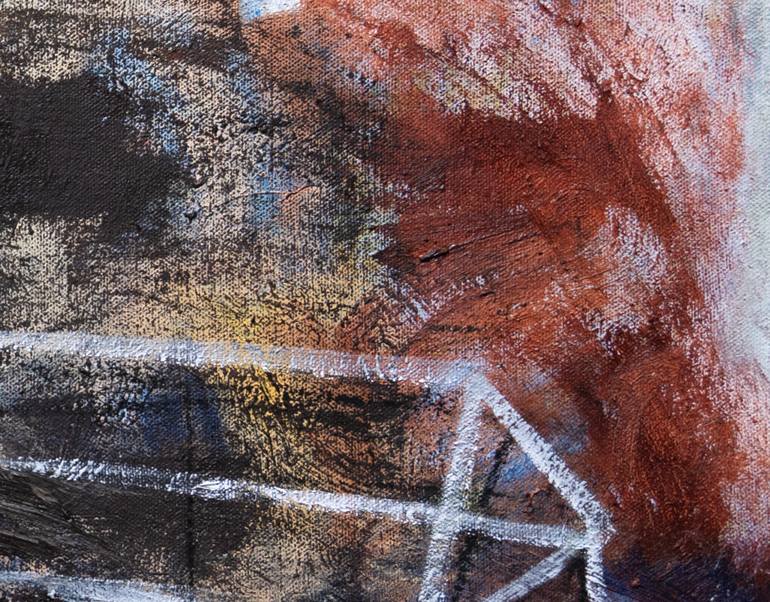 Original Abstract Architecture Painting by Anne Fox