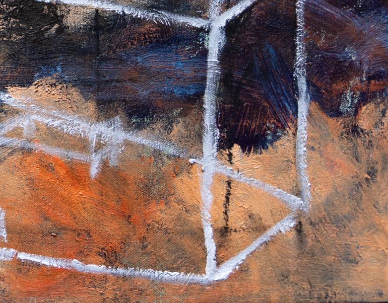 Original Abstract Architecture Painting by Anne Fox