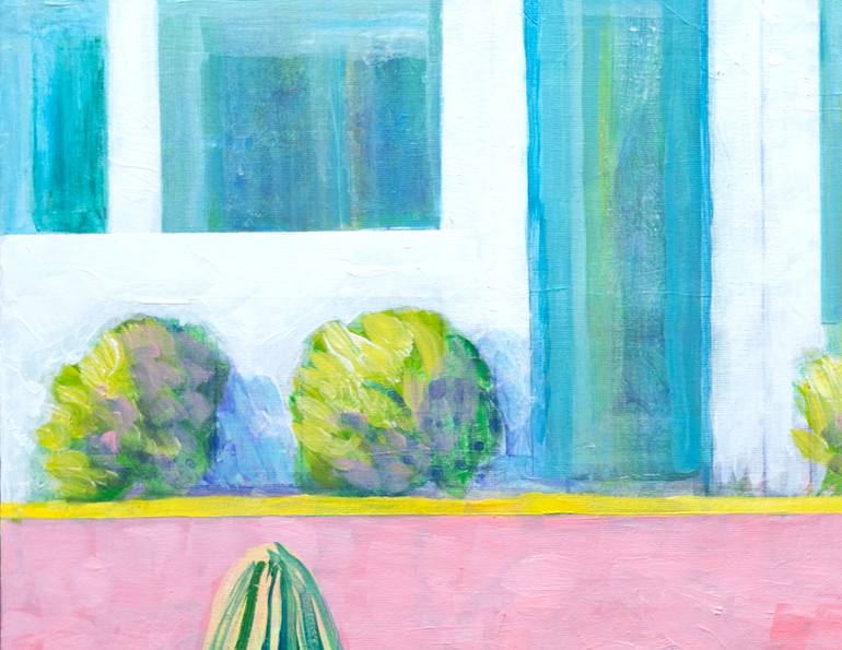 Original Abstract Architecture Painting by Anne Fox