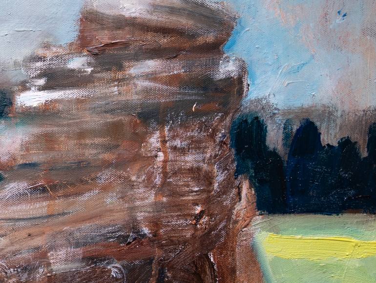 Original Abstract Architecture Painting by Anne Fox